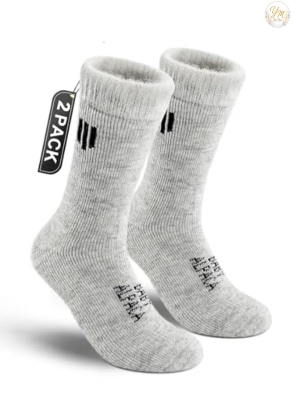 Juclise Alpaca Wool Crew Socks Women Men Thermal Winter Hiking Hunting Moisture